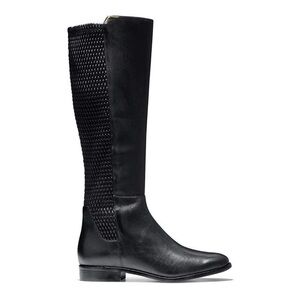 Cole Haan Black Leather Rockland Tall Riding Boots